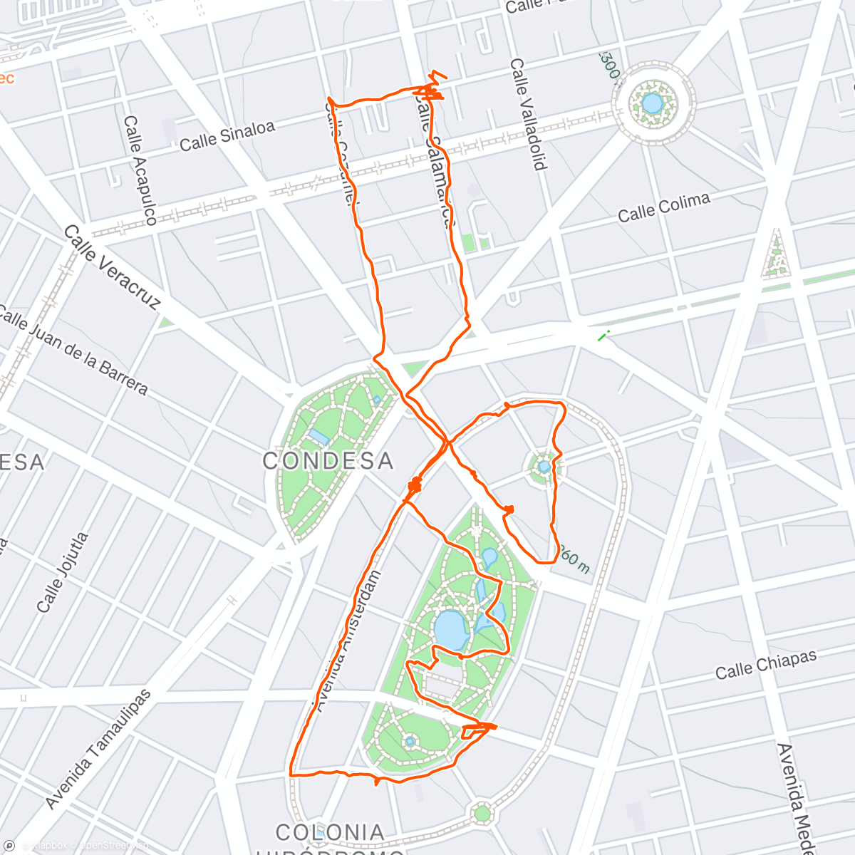 Map of the activity, Afternoon Walk