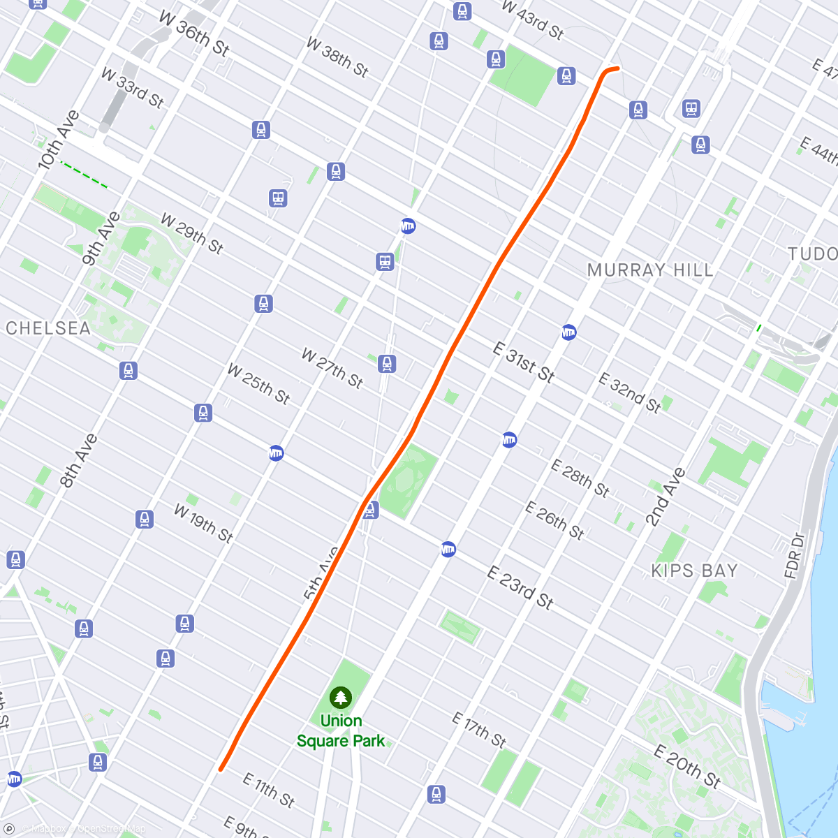 Map of the activity, Bombing 5th Ave. Hooooly moly that was fun af