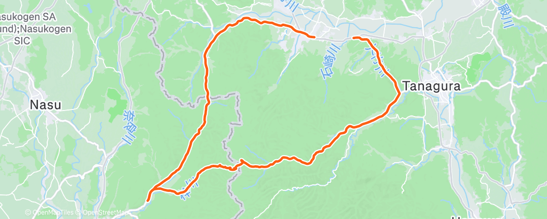 Map of the activity, 昼のライド (Dec. - 30)