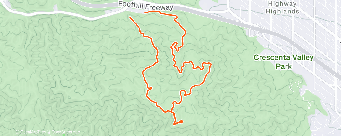Map of the activity, Morning Trail Run