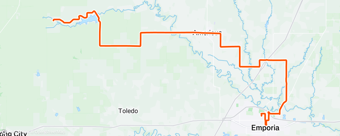 Map of the activity, Afternoon Ride