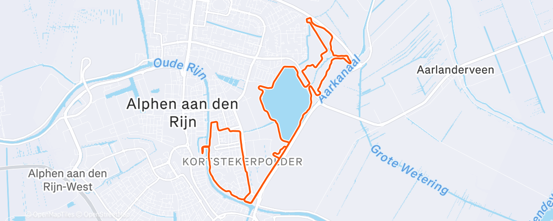 Map of the activity, Afternoon Run