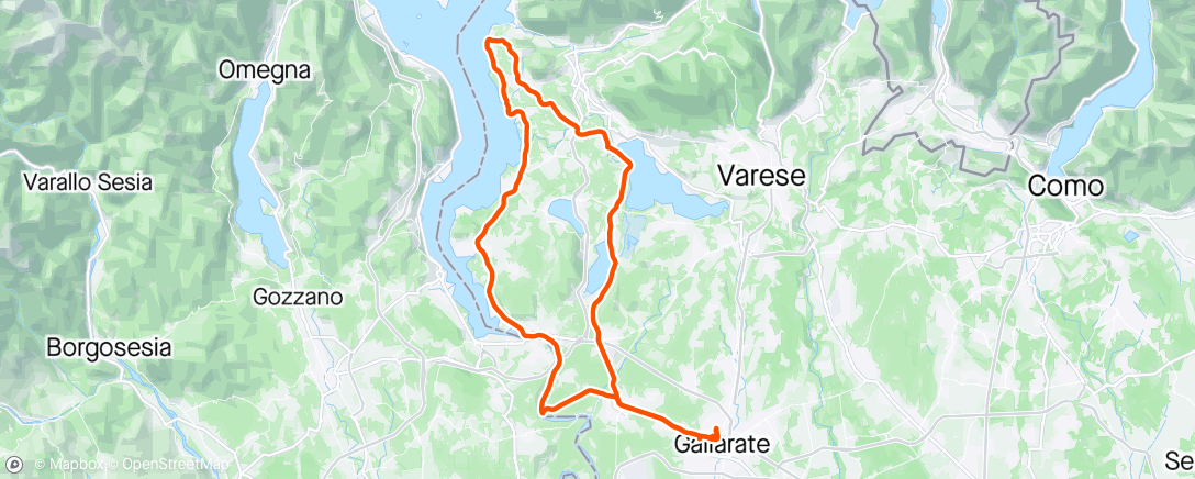 Map of the activity, Cerro di Laveno