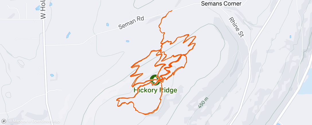 Map of the activity, Lunch Mountain Bike Ride