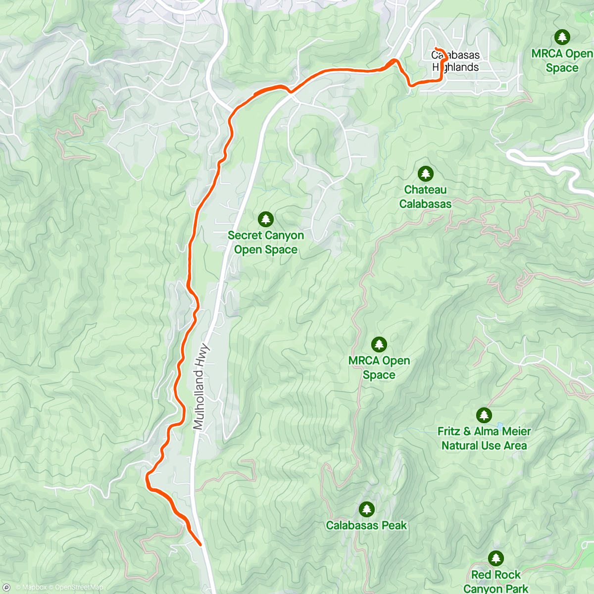 アクティビティ「Lunch Hike」の地図