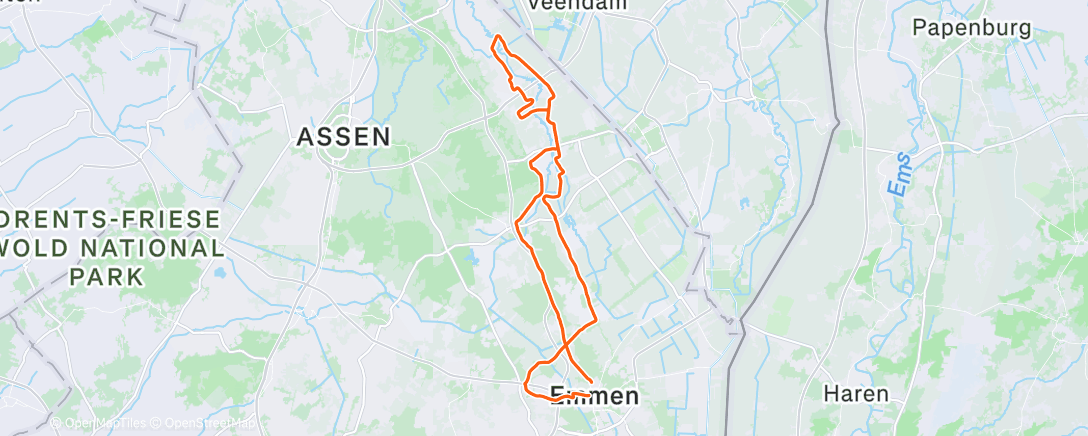 Map of the activity, Wielersport