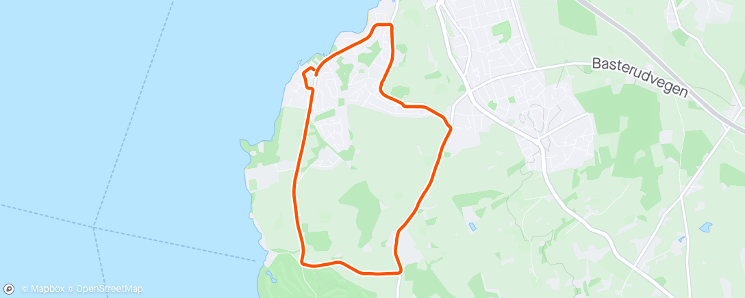 Map of the activity, Rolig jogg