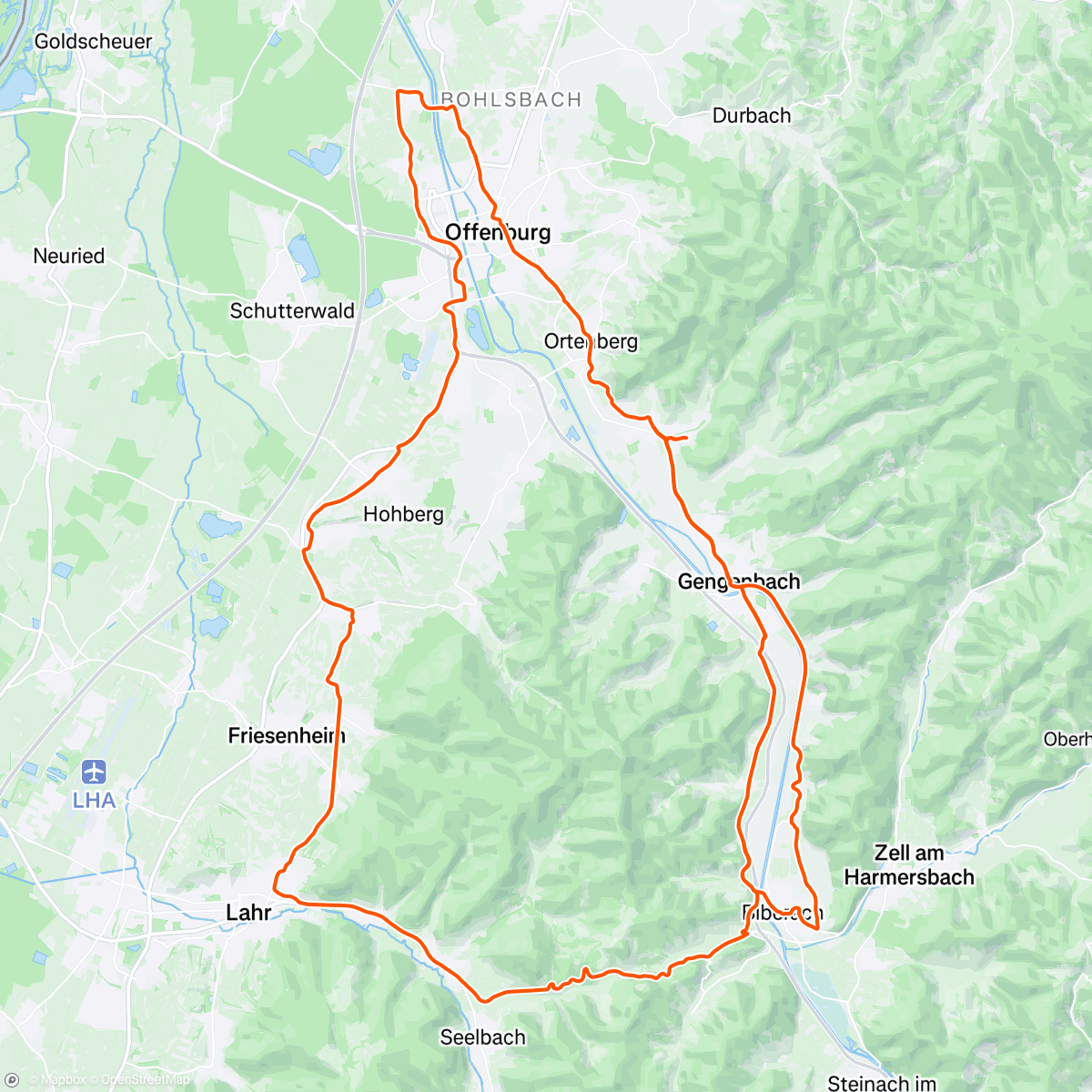 Map of the activity, Rennrad