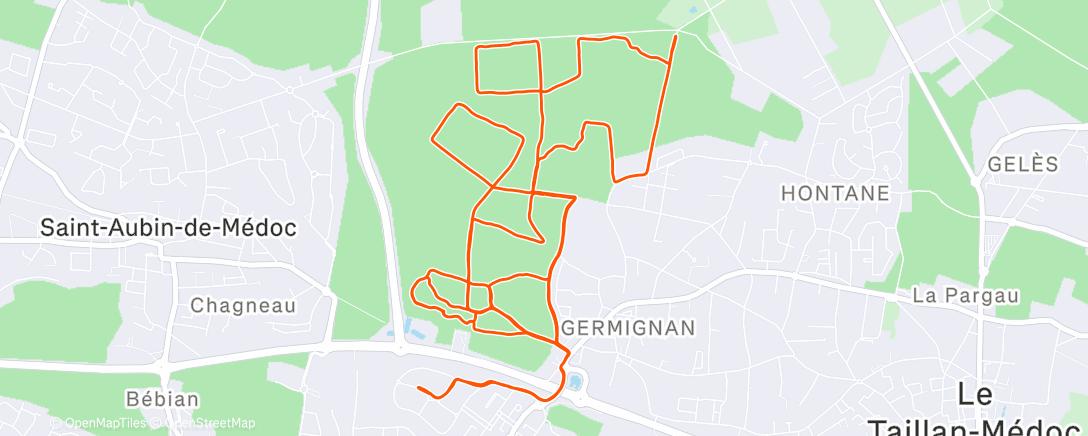 Map of the activity, pma | 12 x entre 1min et 5min