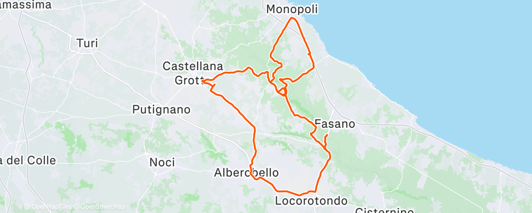 Map of the activity, Santo Stefano 🚲 🤶 🐷