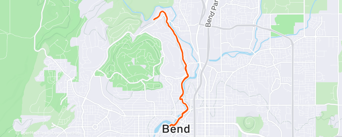 Map of the activity, Morning Run