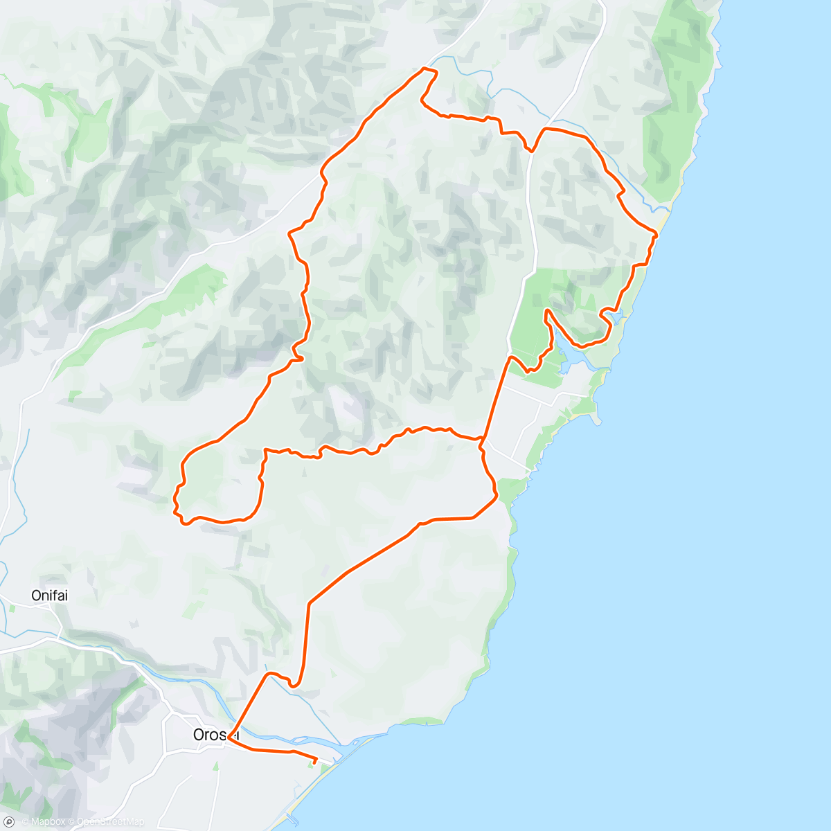 Map of the activity, UCI Gravel Sardegna