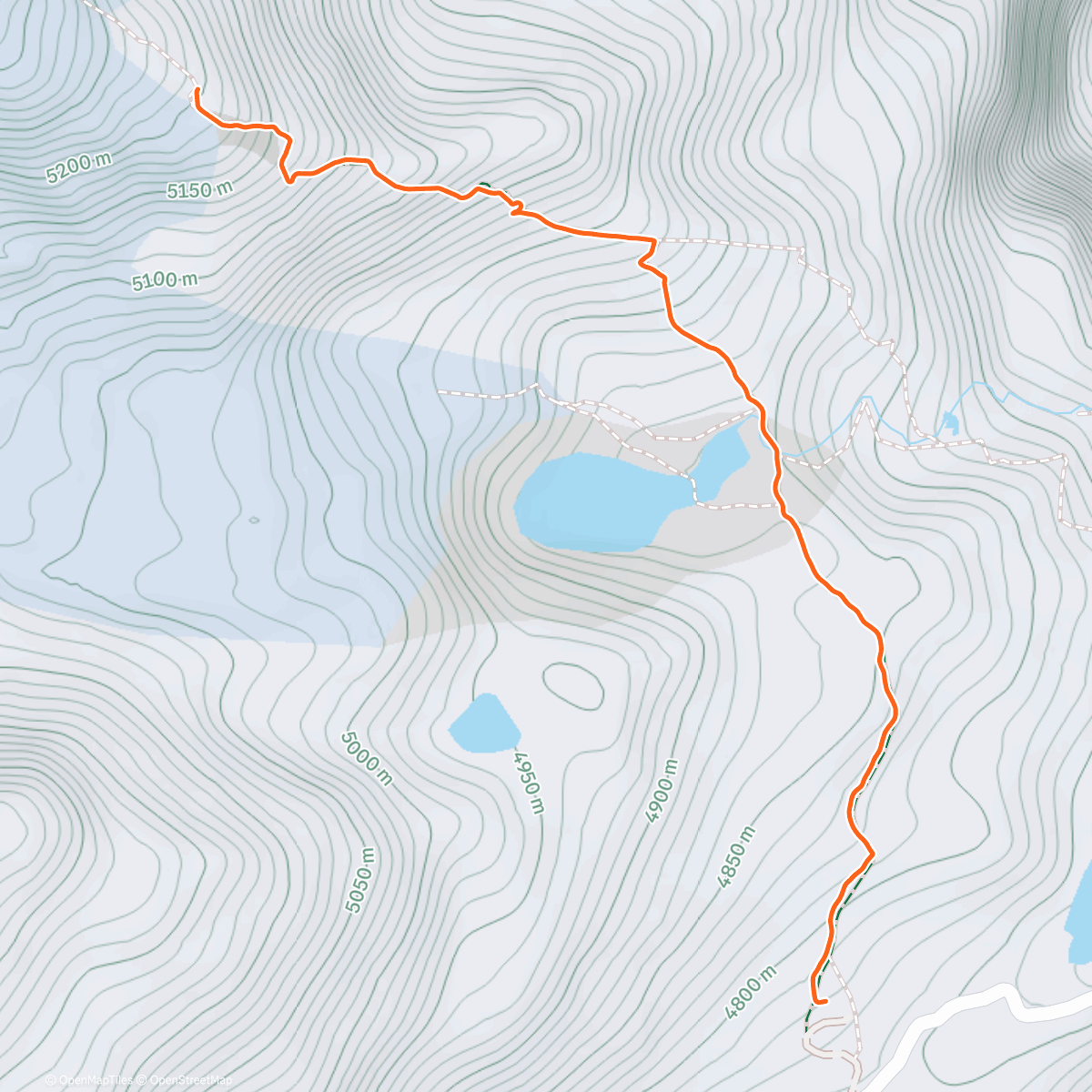 Map of the activity, Ascension high camp