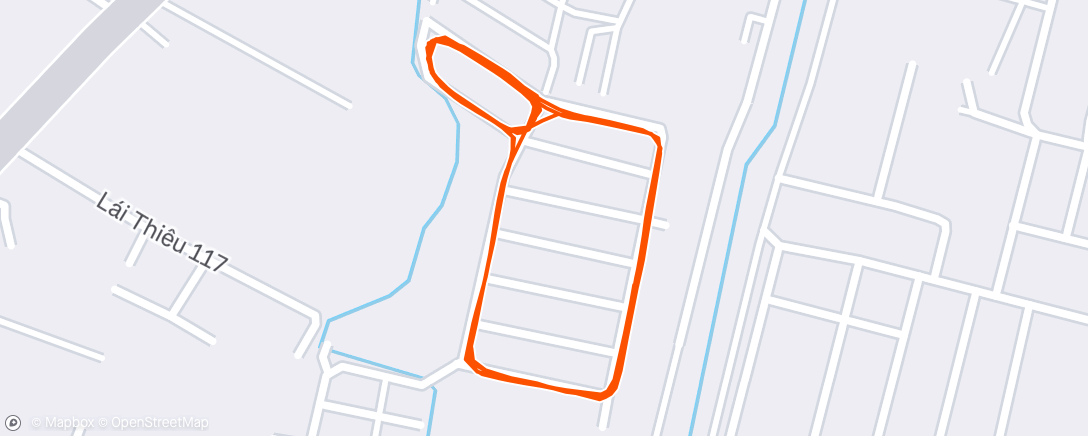 Map of the activity, Afternoon Run