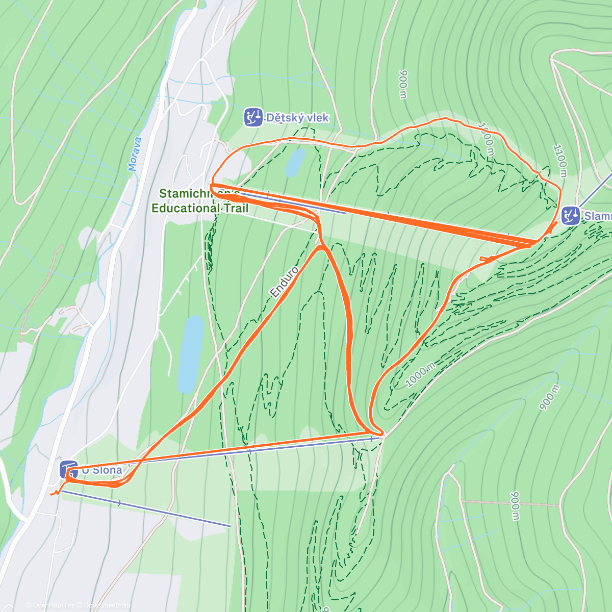 Map of the activity, Prkno s Evikem 🫶