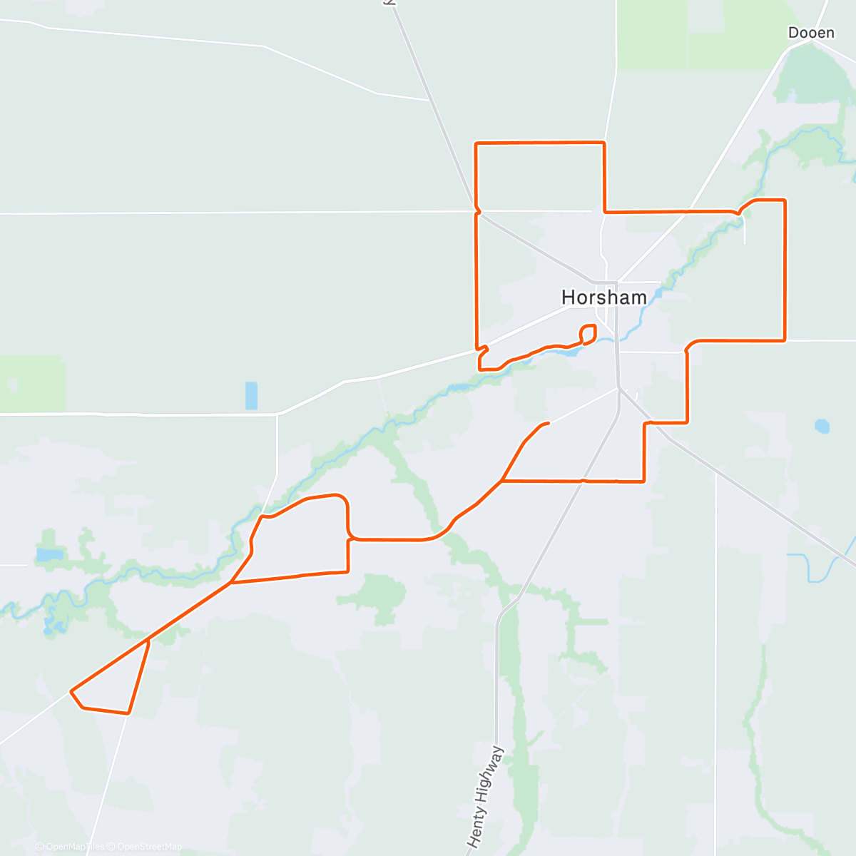 Карта физической активности (Festive 500 Day 6 - More Horsham Loops)