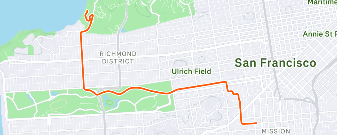 Map of the activity, Morning plunge