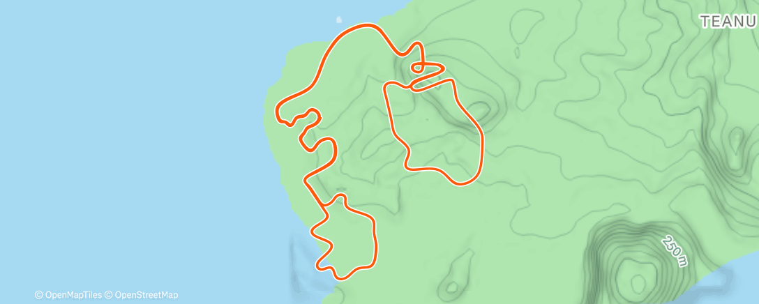 Карта физической активности (Zwift - DOR20 on Loop de Loop in Watopia)