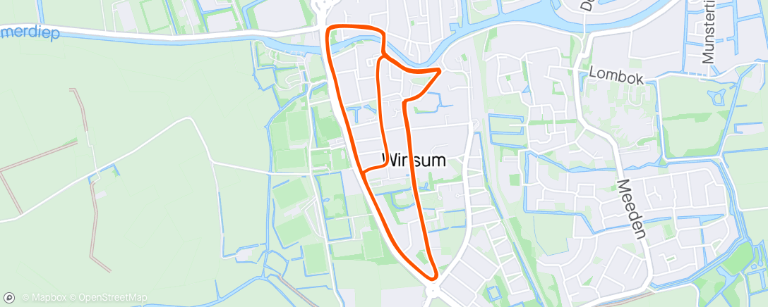 Map of the activity, Artemis Run Winsum (10k.)