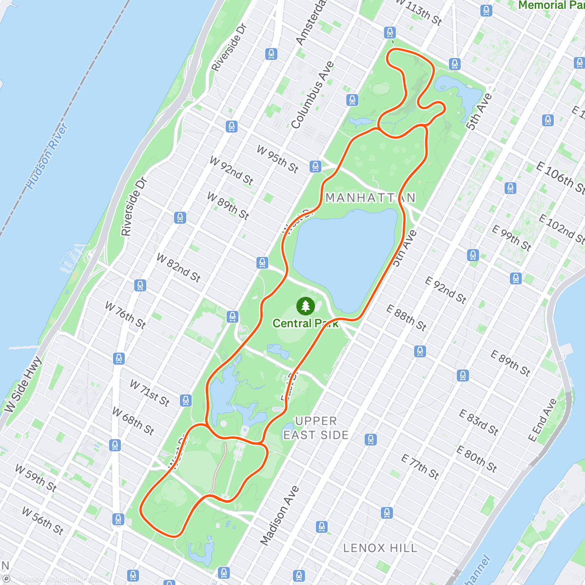 Map of the activity, Zwift - Pacer Group Ride: Astoria Line 8 in New York with Coco