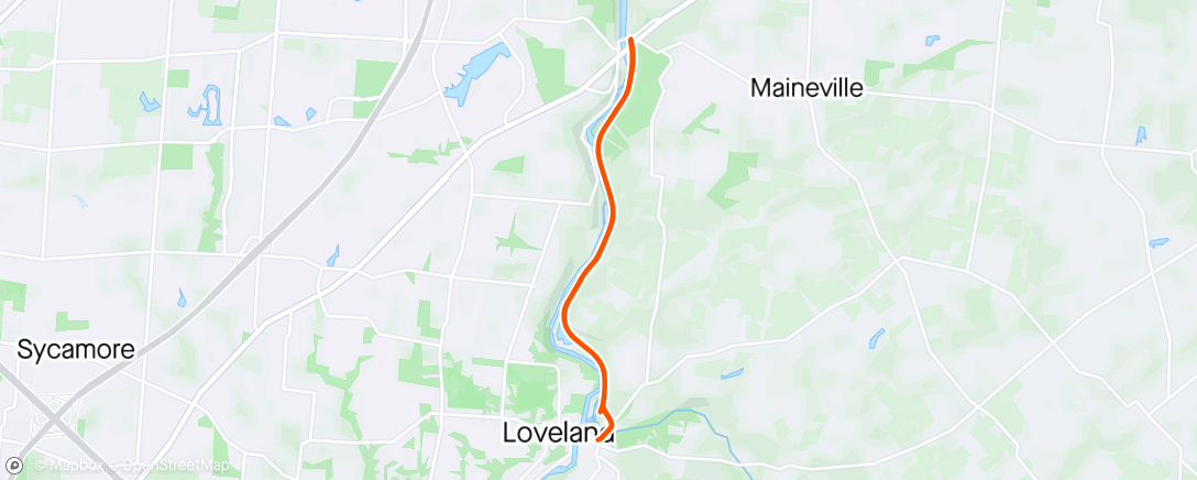 Map of the activity, Trail to Loveland