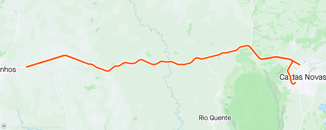 Map of the activity, 1ª etapa Volta de Goiás
