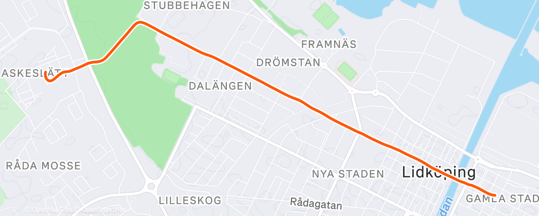 Map of the activity, Evening Walk