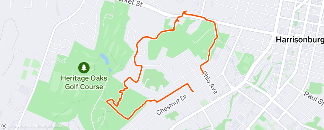 Map of the activity, To the gym via at the trails with Conrad