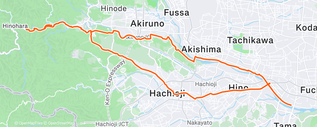 Map of the activity, 午後のライド