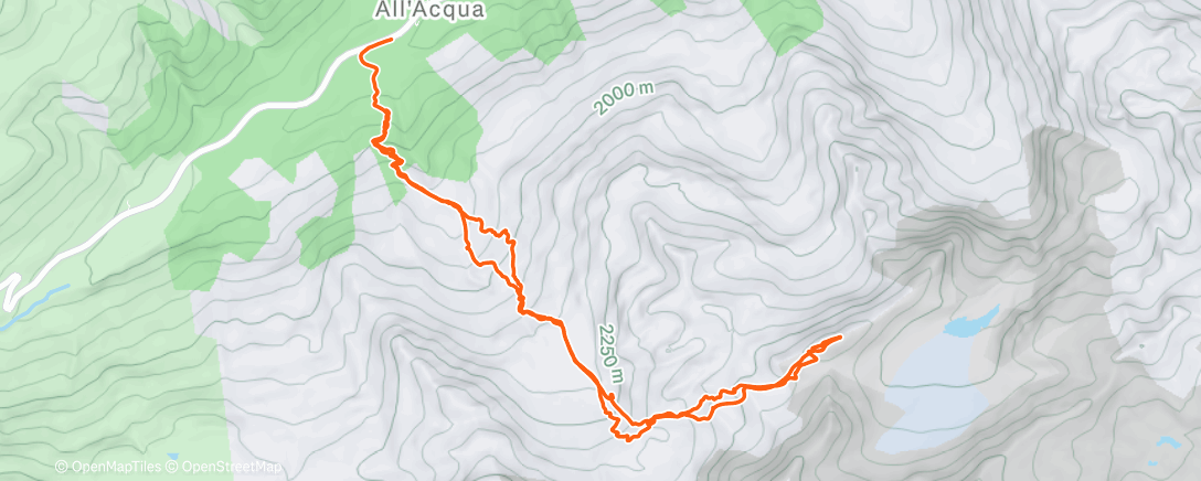 Map of the activity, Morning Backcountry Ski