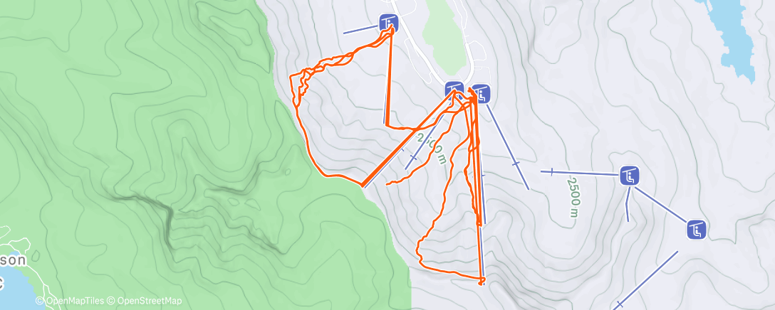 Карта физической активности (Lunch Alpine Ski)