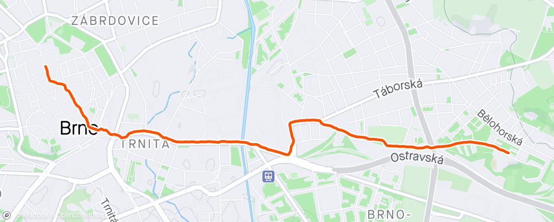 Map of the activity, Running for a burger and a beer