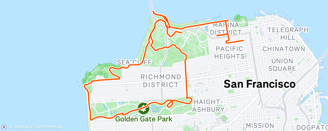 Map of the activity, Afternoon Ride