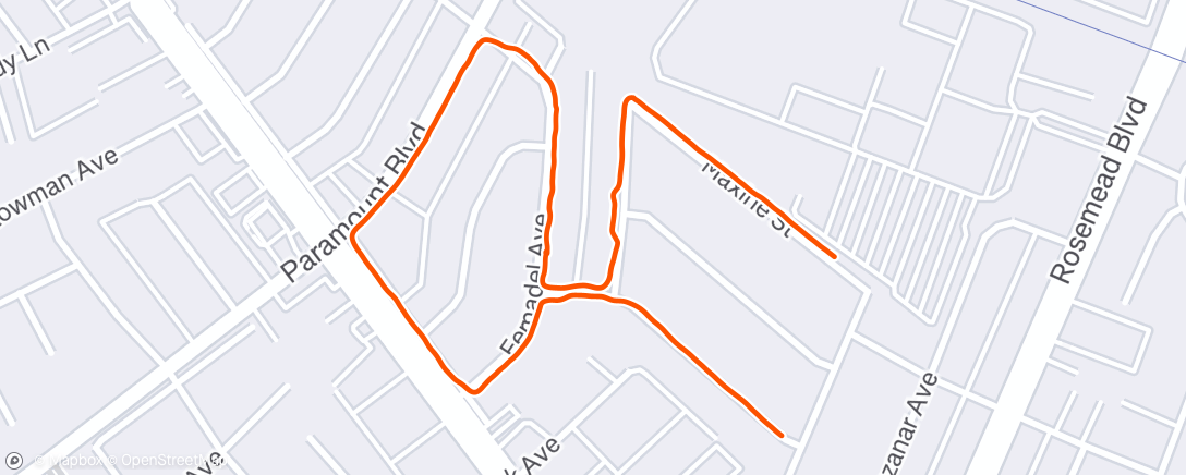 Map of the activity, Morning Walk