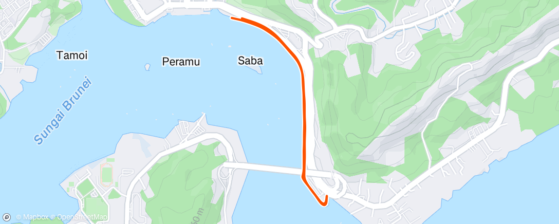 Map of the activity, Evening Run