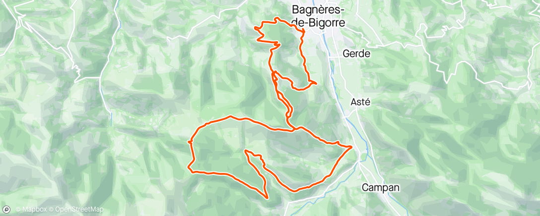 Карта физической активности (Bagnères Classic Trail 2024 - 29/250)