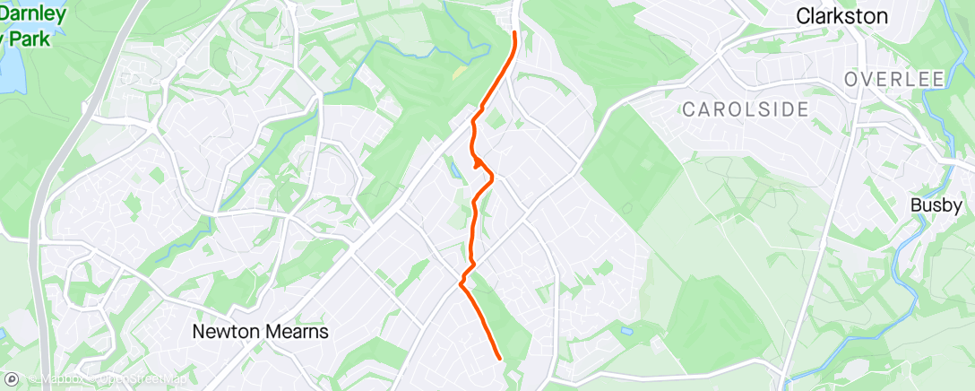 Map of the activity, Run 1