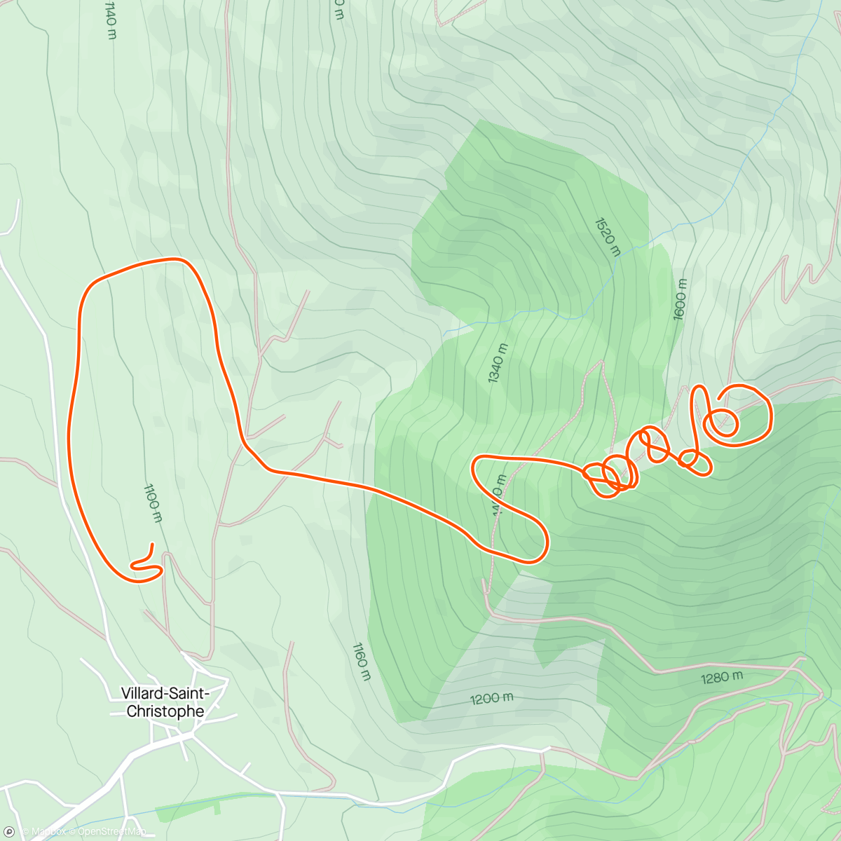 Map of the activity, Croix de Gouret