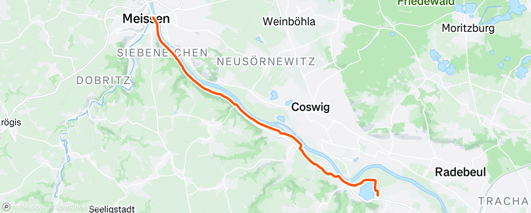 Map of the activity, Gravel-Fahrt am Nachmittag