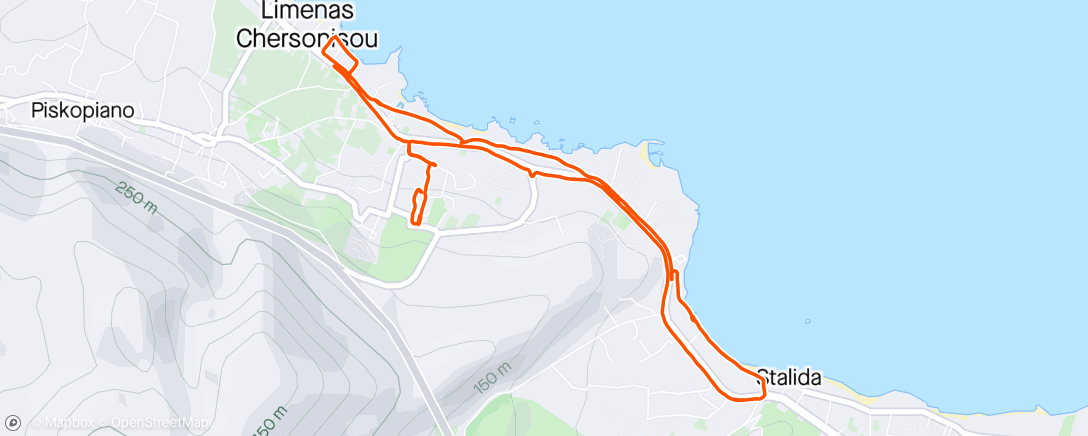 Map of the activity, Course à pied avec nilda