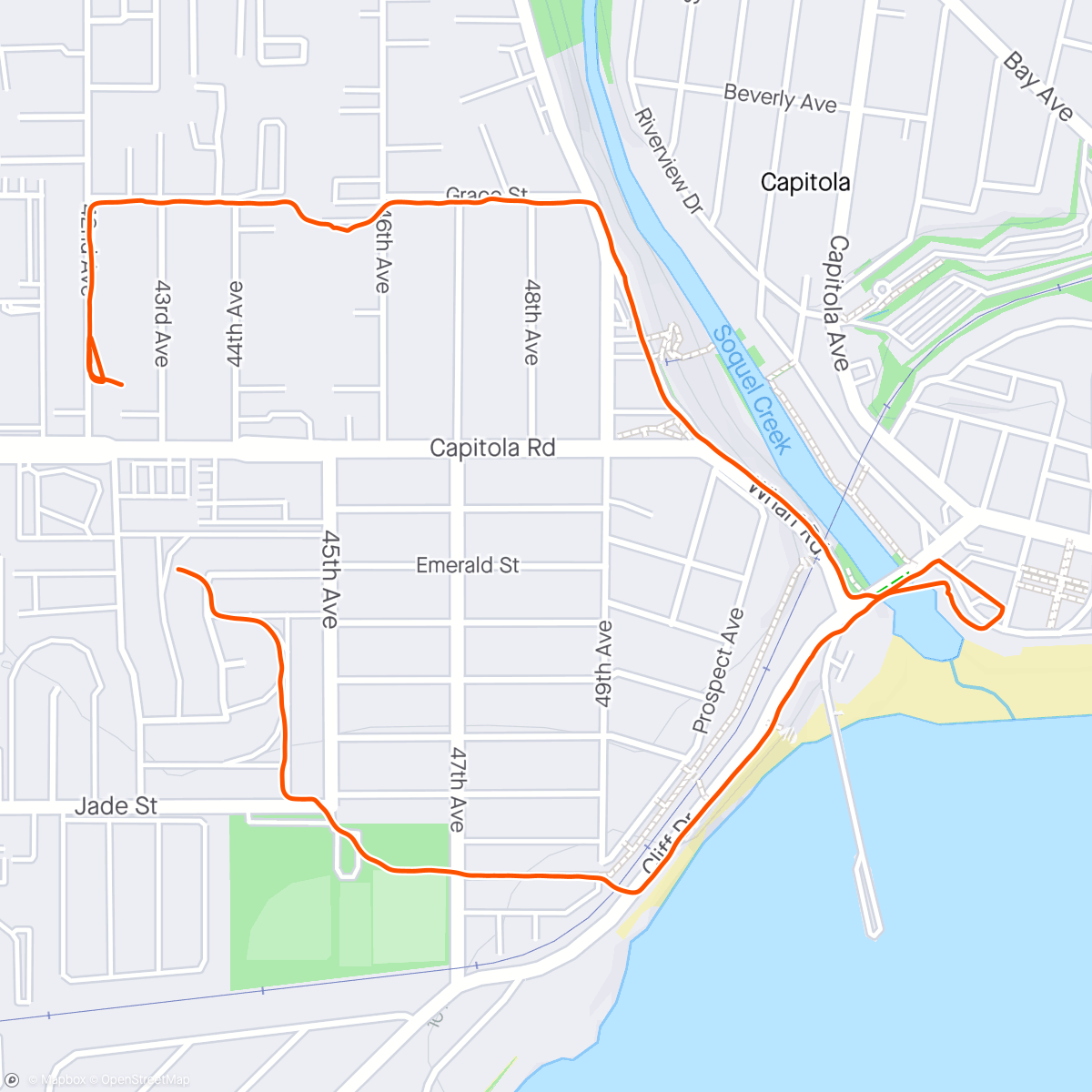 Map of the activity, Our morning walk