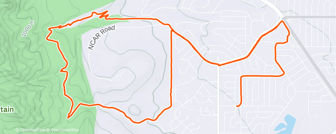 Map of the activity, Afternoon Trail Run