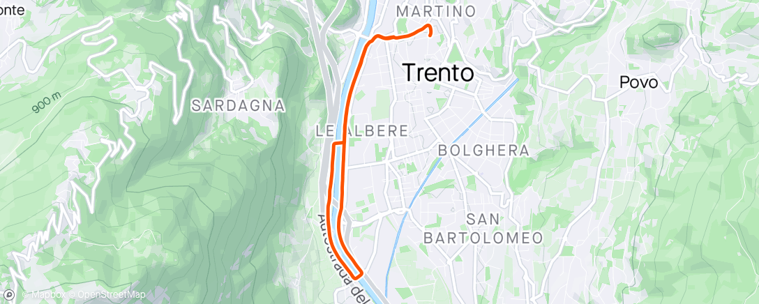 Map of the activity, Trento