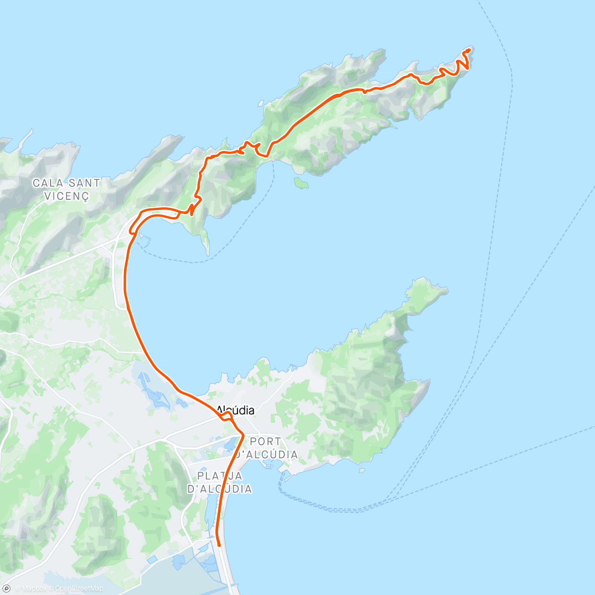 Map of the activity, 🦊 The Island Day 10 - Final ride - Cap de Formentor