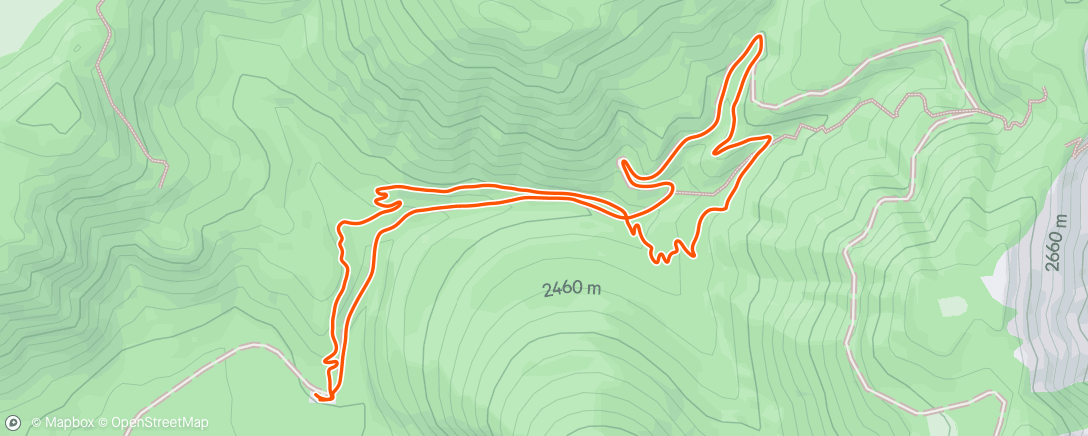 Map of the activity, Afternoon Run/Hike with Jen