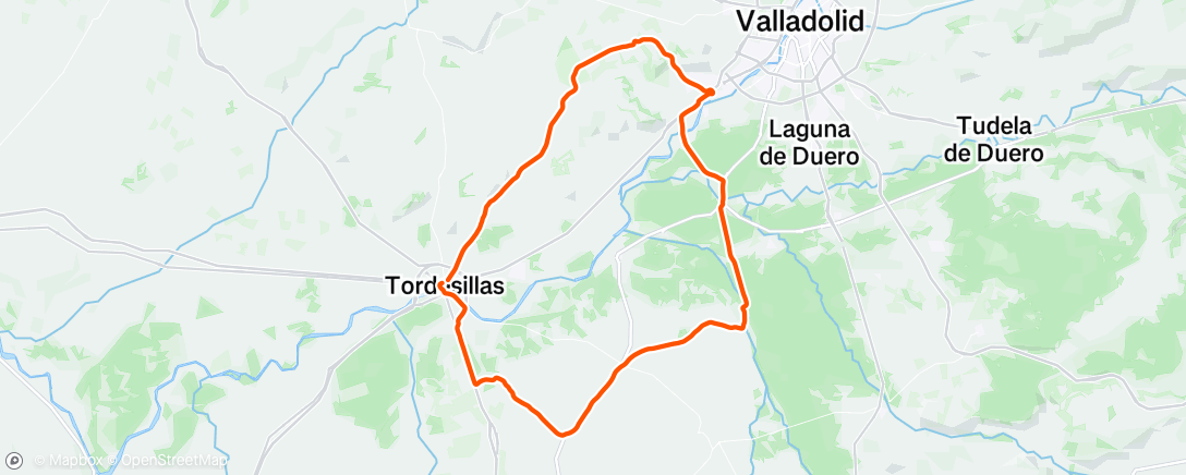 Map of the activity, Bicicleta por la mañana