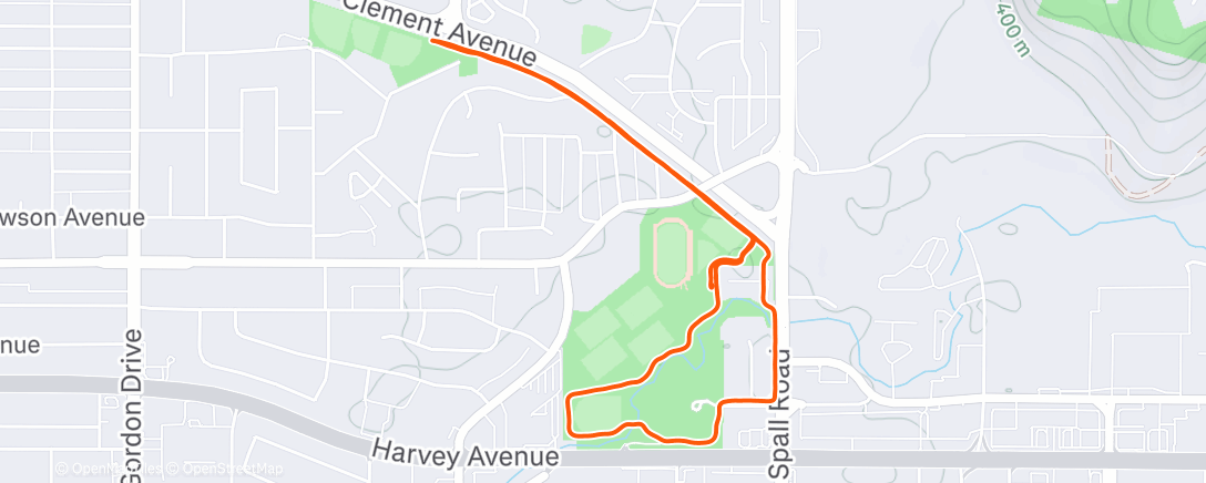 Peta aktivitas, Afternoon Run