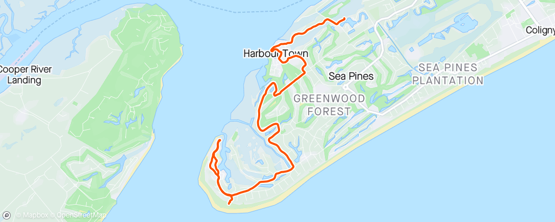 Karte der Aktivität „Exploring sea Pines Hilton head Island”