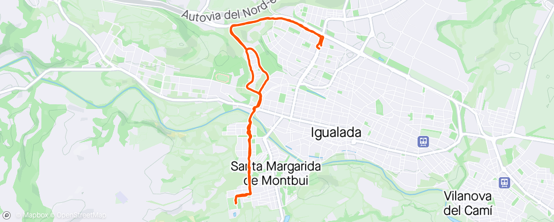 Map of the activity, Caminata con Silvia