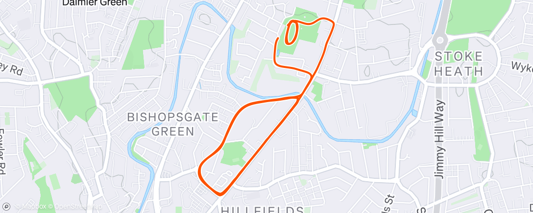 Map of the activity, Ramadan Day 19 - 15 mins Threshold | 5 x 4 mins